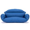 Patio Trasero 27 x 47 x 20 in. Hanging 2 Person Egg Swing Cushion, Blue PA2446543